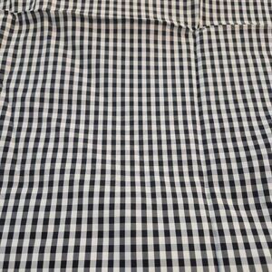 Fabric, Black & White Polyester Gingham Taffeta, 45" x 2 yds